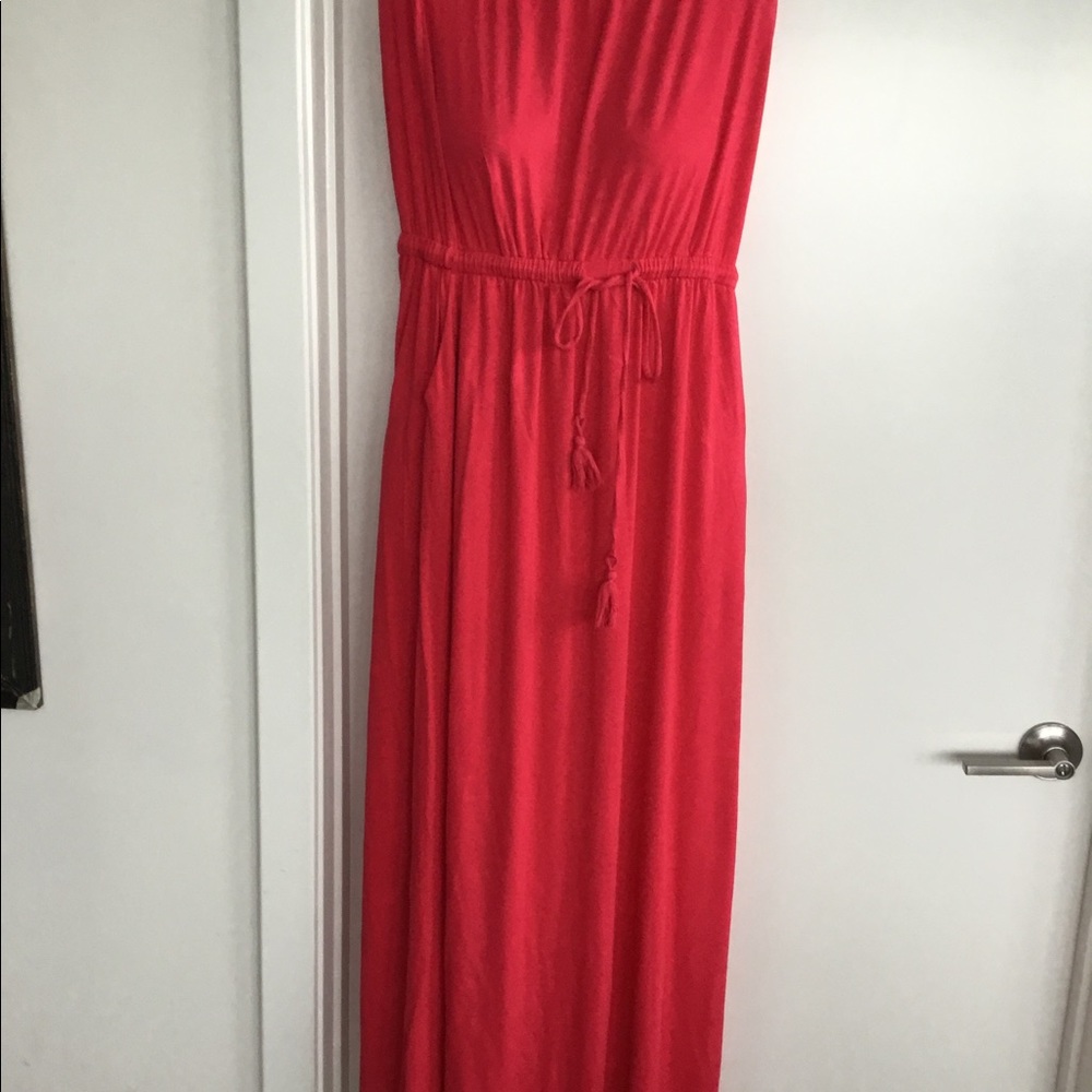Letarte  Maxi Coral Strapless Dress Size Medium $ 70